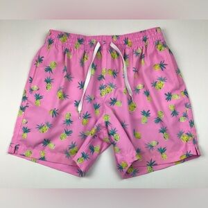 Chubbies Pineapple print swim shorts men’s medium pink